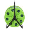 vidaXL Free Standing Green Hose Reel with Hose Fitting Set 0.75" 20 m PVC
