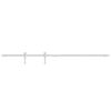 vidaXL Mini Sliding Cabinet Door Kit Carbon Steel White 122 cm