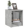 vidaXL Bedside Cabinets with Glass Doors 2 pcs Concrete Grey 35x37x42 cm