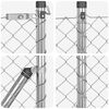 vidaXL Fence Post Silver 10 x 1 m (40 x 40 mm mesh) Steel