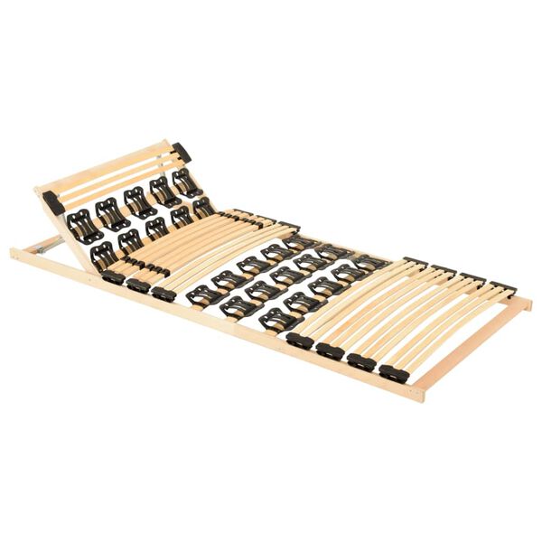 vidaXL Bed Frame without Mattress with 38 Slats Adjustable Head 120x200cm