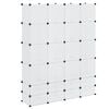 vidaXL Modular Cabinet 18 Compartments White 37x146x180.5 cm