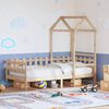 vidaXL Day Bed with Roof without Mattress 80x200 cm Solid Wood
