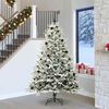 vidaXL Artificial Pre-lit Christmas Tree with Ball Set Green 240 cm