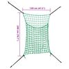 vidaXL Hay Nets 2 pcs Rectangular Green 200x120 cm PP