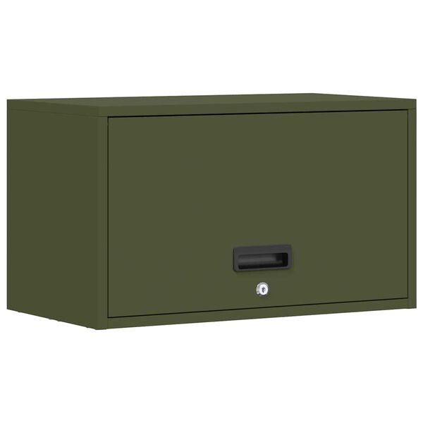 vidaXL Wall Cabinet for Garage with Gas-lift Door Olive green