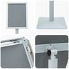 vidaXL Pedestal Poster Stand Silver 32.5 x 27 x 126 cm