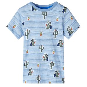 vidaXL Kids' T-shirt Blue Mix 128