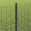 vidaXL Fence with Post Grey 0.6 x 10 m Steel and PVC