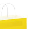 vidaXL Paper Bags 250 pcs with Handles Yellow 54x15x49 cm