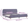 vidaXL Bed Frame without Mattress Light Grey Fabric 150x200 cm King Size
