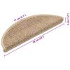 vidaXL Stair Mats Self-adhesive Sisal-Look 15 pcs 56x17x3 cm Sand