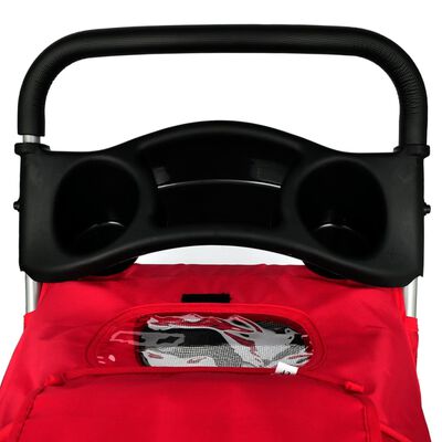 vidaXL Folding Pet Stroller Dog/Cat Travel Carrier Red