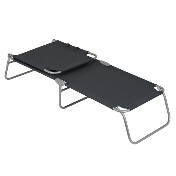 Bo-Camp Camping Sunlounger Grey