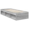 vidaXL Bed Frame Grey Sonoma 75 x 190 cm Solid Pine Wood