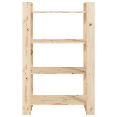 vidaXL Book Cabinet/Room Divider 80x35x125 cm Solid Wood Pine