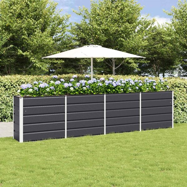 vidaXL Planter Anthracite 320 x 40 x 75 cm Steel