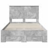 vidaXL Bed Frame Concrete Grey 120 x 200 cm Engineered Wood
