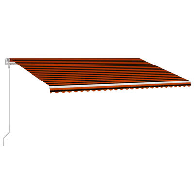 vidaXL Automatic Retractable Awning 600x300 cm Orange and Brown