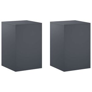vidaXL Plant Stand 2 pcs Anthracite 40 x 40 x 60 cm Galvanised Steel