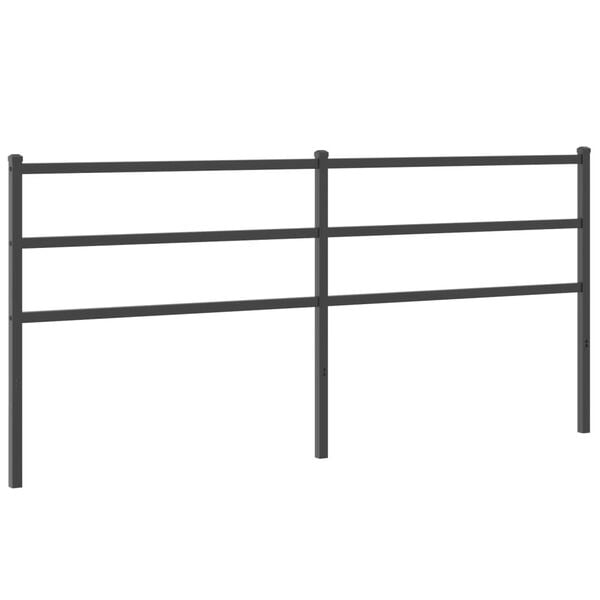 vidaXL Metal Replace Headboard Black 180 cm