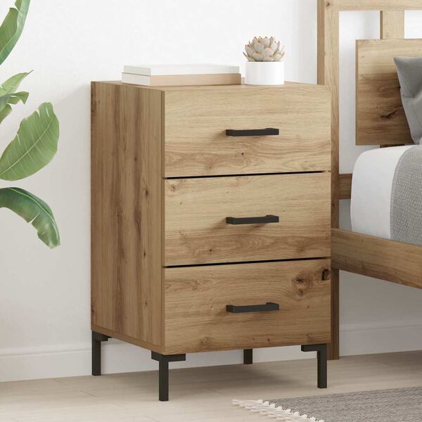 vidaXL Bedside Cabinet Artisan Oak 40 x 40 x 66 cm Engineered Wood