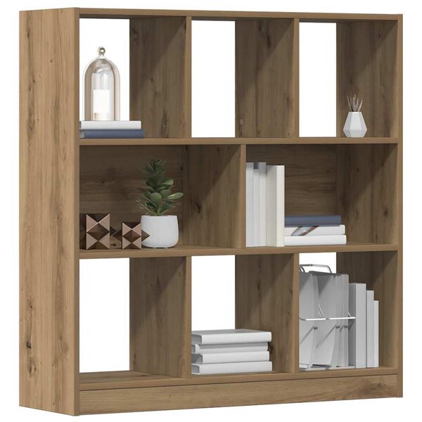 vidaXL Book Cabinet Artisan Oak 97.5x29.5x100 cm Engineered Wood