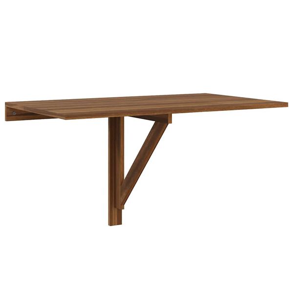 vidaXL Folding Wall Table Brown Oak 100x60x56 cm Engineered Wood