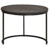 vidaXL Nesting Coffee Tables 3 pcs Black Solid Mango Wood and Steel