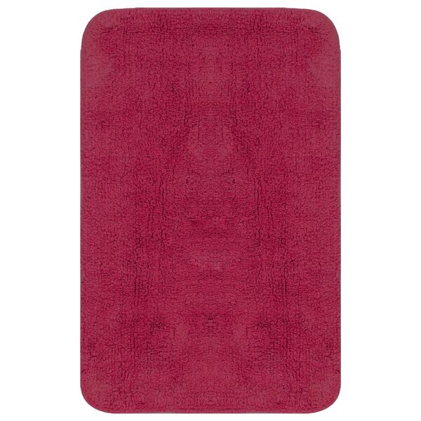 vidaXL Bathroom Mat Set 2 Pieces Fabric Fuchsia