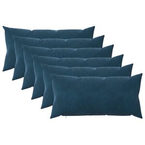 vidaXL Cushion with Pillow HEERLEN 6 pcs Blue Velvet