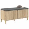 vidaXL Hall Bench with Cushion with Door Sonoma Oak 100 x 38 x 46 cm