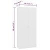 vidaXL Shoe Cabinet White 80x35.5x180 cm Engineered Wood