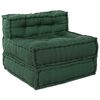 vidaXL Modular Sofa 4 pcs Green Fabric