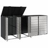 vidaXL Wheelie Bin Storage for 4 Bins Anthracite 272 x 77.5 x 115.5 cm