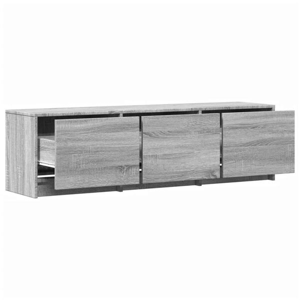 vidaXL TV Cabinet Grey Sonoma 140 x 34 x 40 cm Engineered Wood