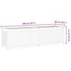 vidaXL Garden Box 200x50x55 cm Solid Wood Teak