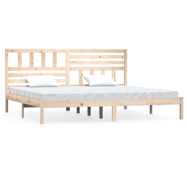 vidaXL Bed Frame without Mattress Solid Wood Pine 200x200 cm