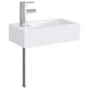 vidaXL Bathroom Sink with Faucet and Drain Chrome 45.5 x 25.5 x 13 cm