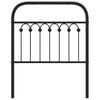 vidaXL Metal Replace Headboard Black 80 cm