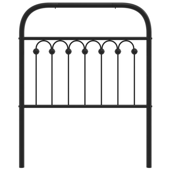 vidaXL Metal Replace Headboard Black 80 cm