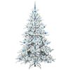 vidaXL Artificial Hinged Christmas Tree White 210 cm PVC and Steel