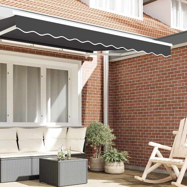 vidaXL Awning Valance Anthracite 230 x 20 cm Canvas