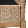 vidaXL Armchair with Cushions Natural Rattan