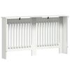 vidaXL Radiator Cover High Gloss White 152 x 19 x 81.5 cm