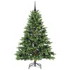 vidaXL Artificial Christmas Tree with 150 LEDs Green 150 cm PE and PVC