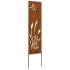 vidaXL Garden Privacy Screen Rusty 32 x 140 cm Weathering Steel