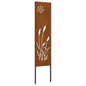 vidaXL Garden Privacy Screen Rusty 32 x 140 cm Weathering Steel