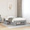 vidaXL Bed Frame without Mattress Grey Sonoma 90x200 cm Engineered Wood
