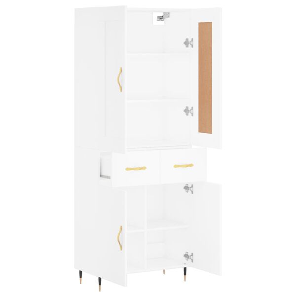 vidaXL Highboard White 69.5x34x180 cm Engineered Wood